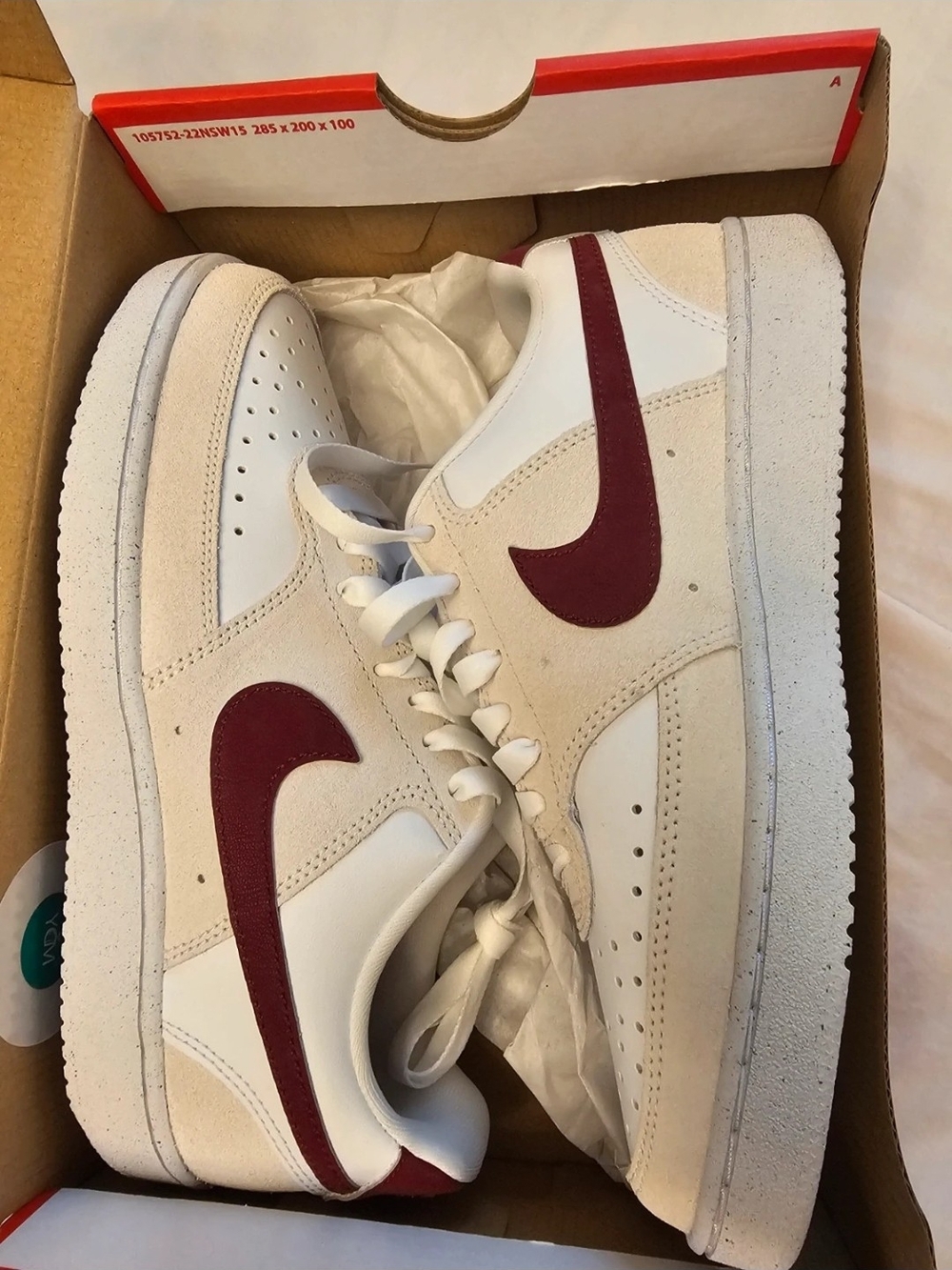 Nike W Court Vision Lo White Valentine Trainers